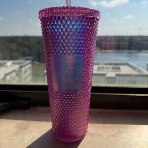 Disney World 50th Anniversary Starbucks Pink Studded Tumbler